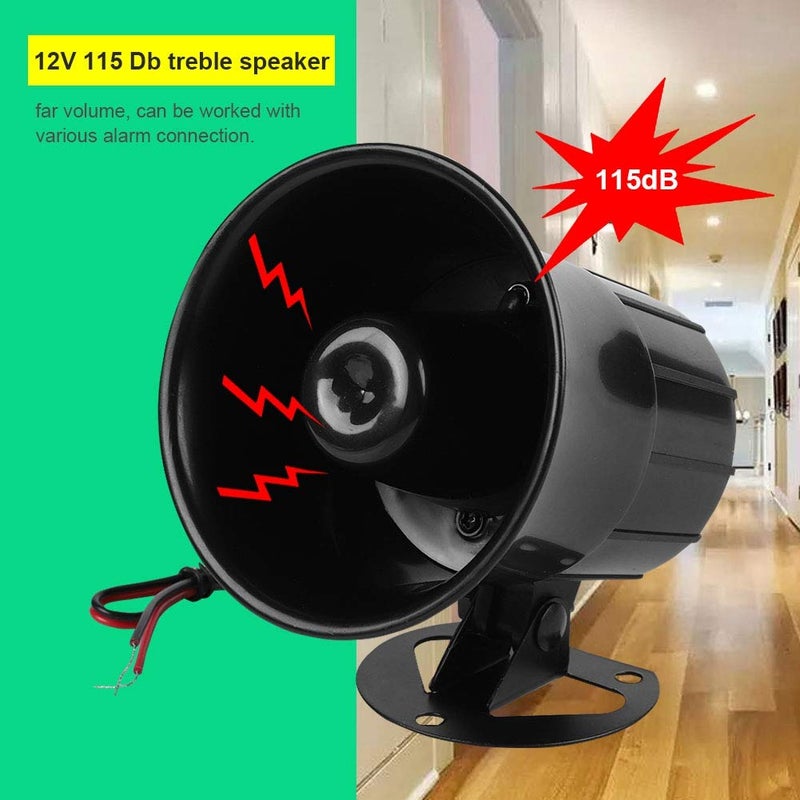 fosa 110dB DC 12V Wired Horn Alarm Siren Speaker Portable 15W / 20W Wired Antitheft Loudspeaker Alarm Siren Speaker for Home Security System - Image 5